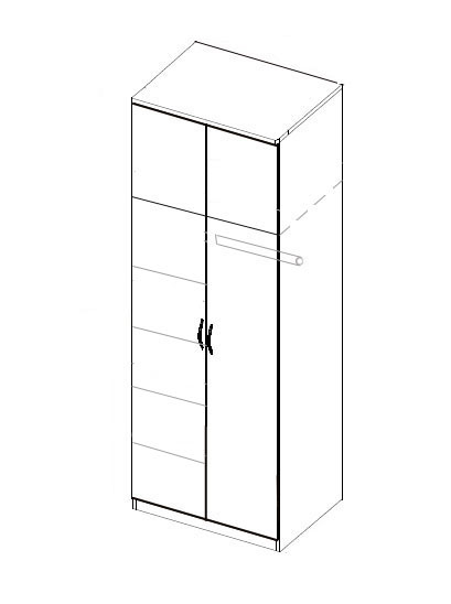 шкаф комбинированный вертикально